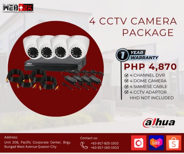 DAHUA 4 CCTV Camera Packages