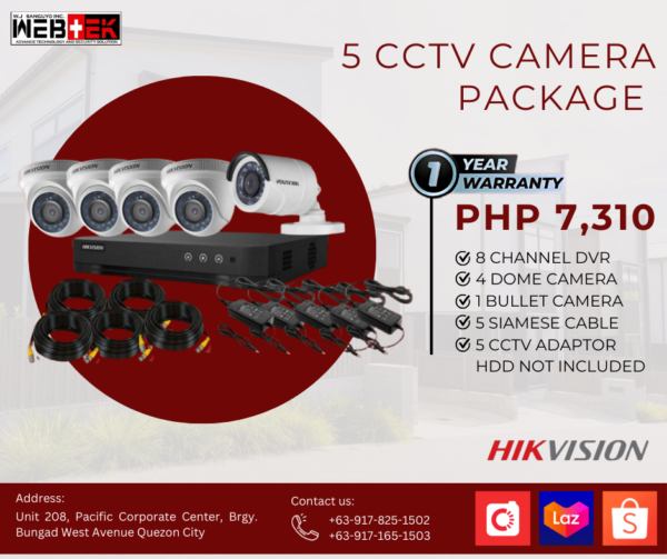 HIKVision 5 CCTV Camera Packages