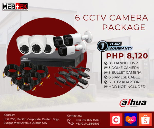 DAHUA 6 CCTV Camera Package