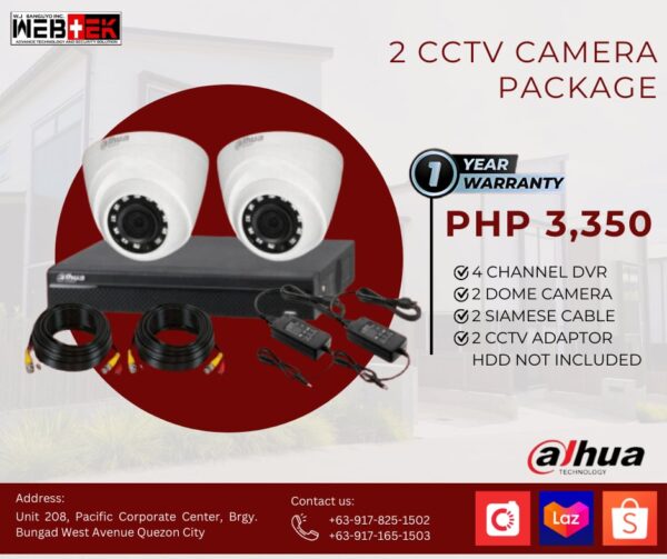 DAHUA 2 CCTV Camera Package