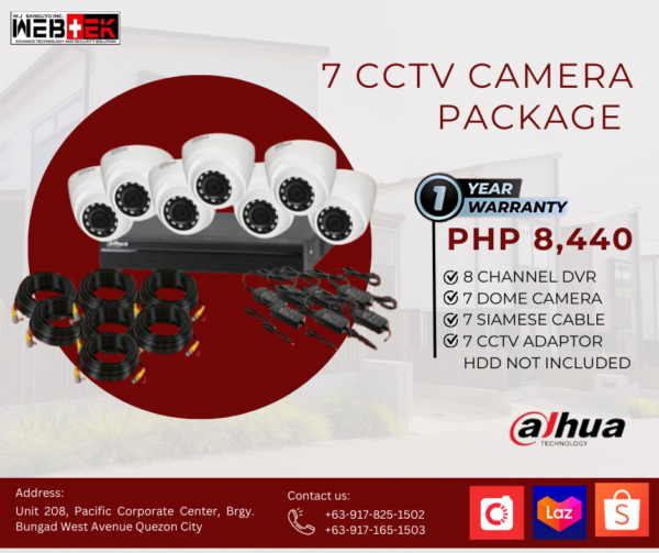 DAHUA 7 CCTV Camera Package