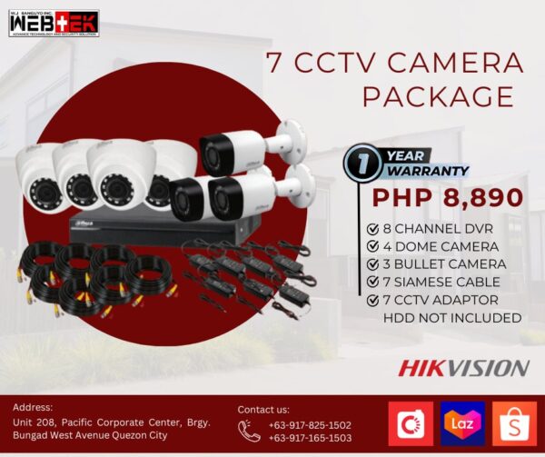 HIKVision 7 CCTV Camera Packages