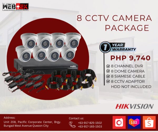 HIKVision 8 CCTV Camera Packages