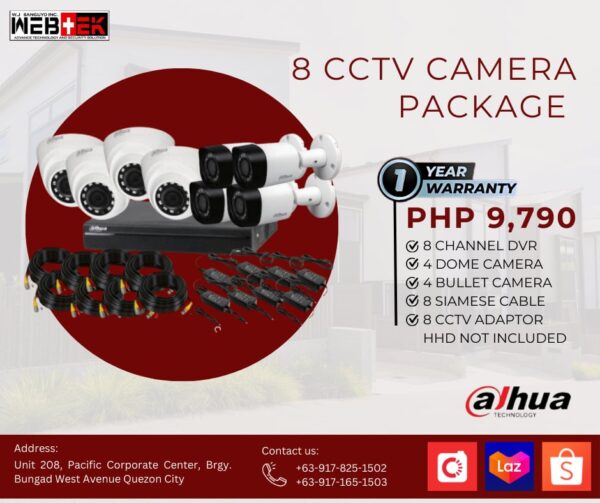 DAHUA 8 CCTV Camera Package